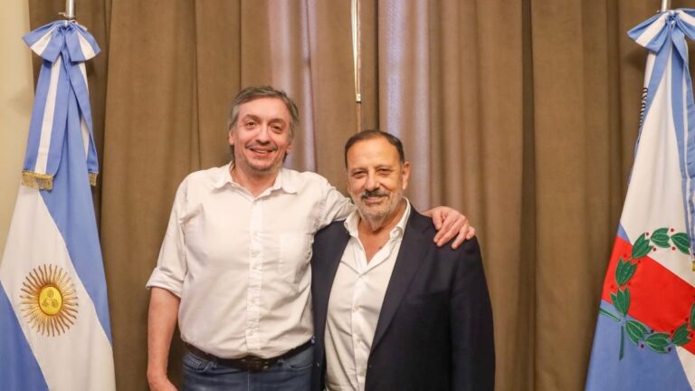 Máximo Kirchner junto a Ricardo Quintela en La Rioja