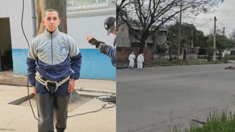 Lugar del crimen en la intersección de calles Fortunata García y Colón en San Miguel de Tucumán