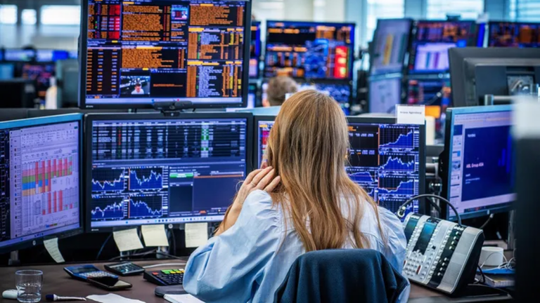 Pantalla con cotizaciones del S&P Merval