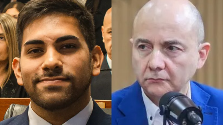 Carlos Aibar Quintar y Adrián Brizuela en un acto político