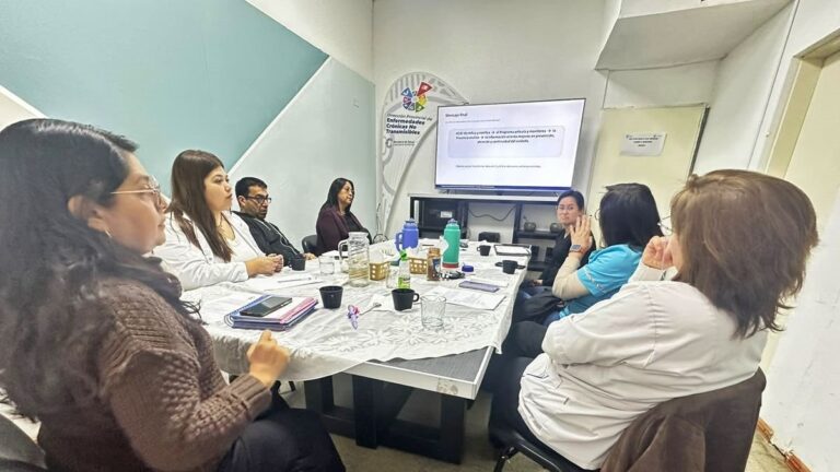 Reunión de funcionarios de salud para implementar la notificación obligatoria de ACV e insuficiencia cardíaca descompensada