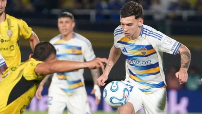 Camilo Rey Domenech durante un entrenamiento con Boca Juniors