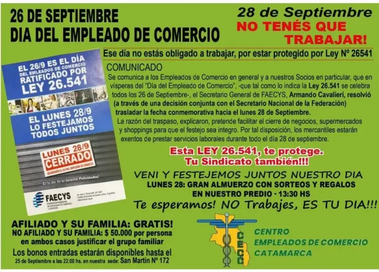Sede del Centro Empleados de Comercio de Catamarca en calle San Martín 172