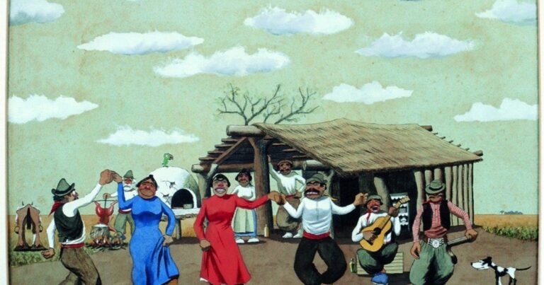 Reproducción de una obra de Florencio Molina Campos