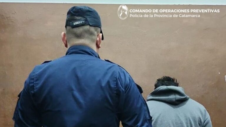 Efectivos policiales en la vía pública