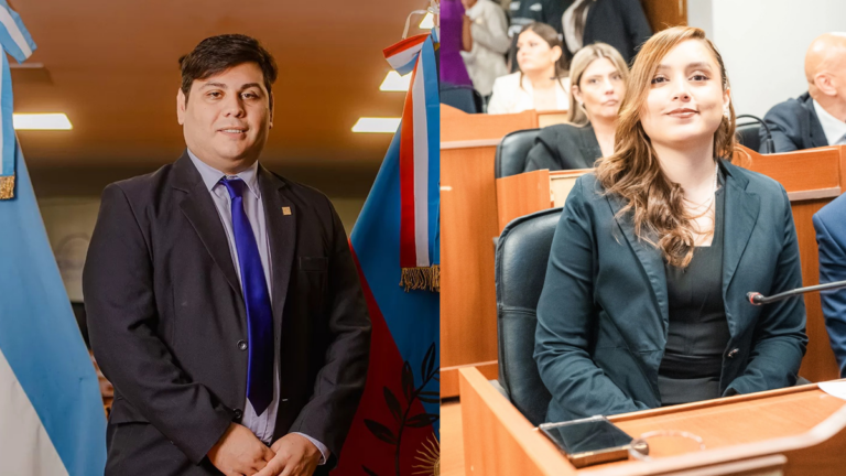 Diputados Federico Lencina y Valentina Reynoso en la Cámara de Diputados de Catamarca