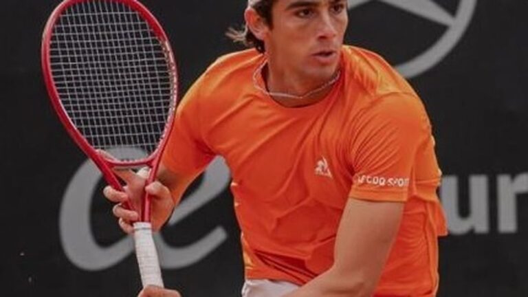Juan Manuel La Serna durante su partido en el Challenger de Tulln