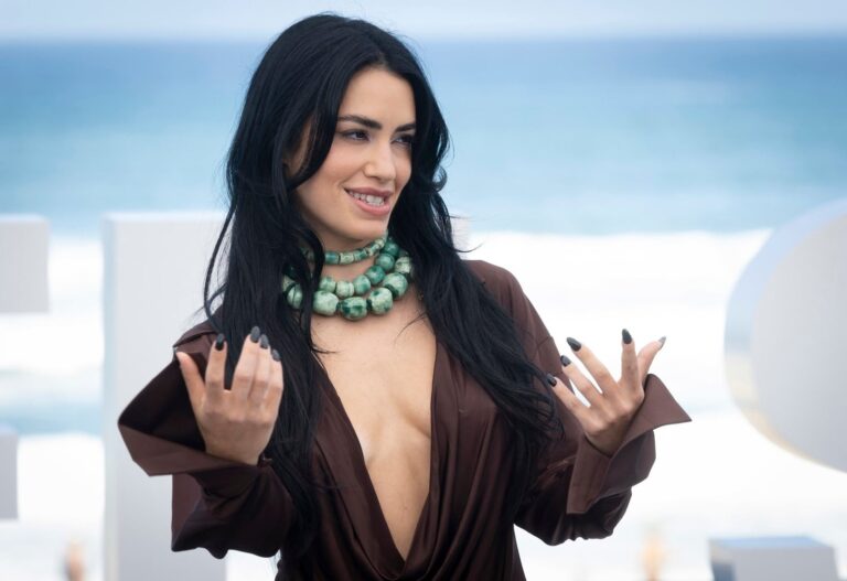 Lali Espósito en la conferencia de prensa de Glaxo en el Festival de San Sebastián