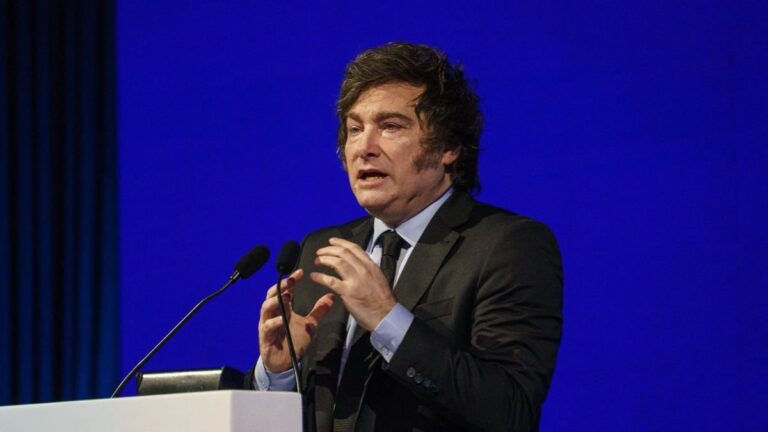 Javier Milei durante declaraciones a la prensa francesa