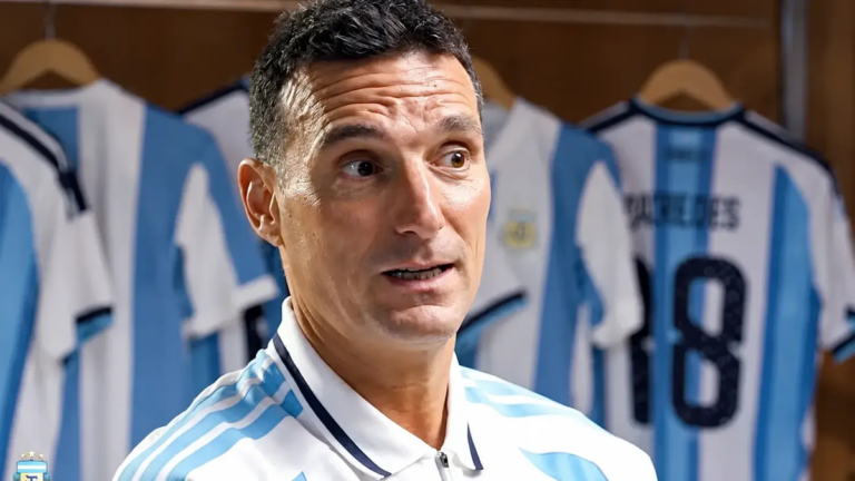 Lionel Scaloni, director técnico de la Selección argentina, en conferencia de prensa