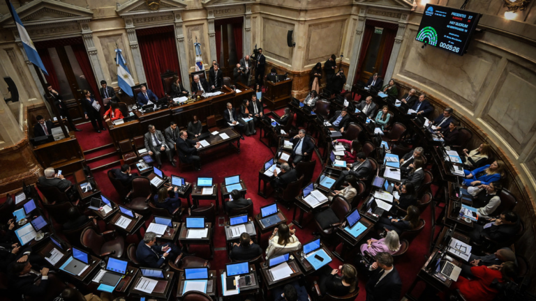 Sesión en el Senado de la Nación