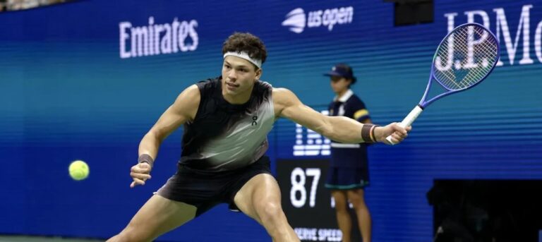 Ben Shelton durante un partido del US Open