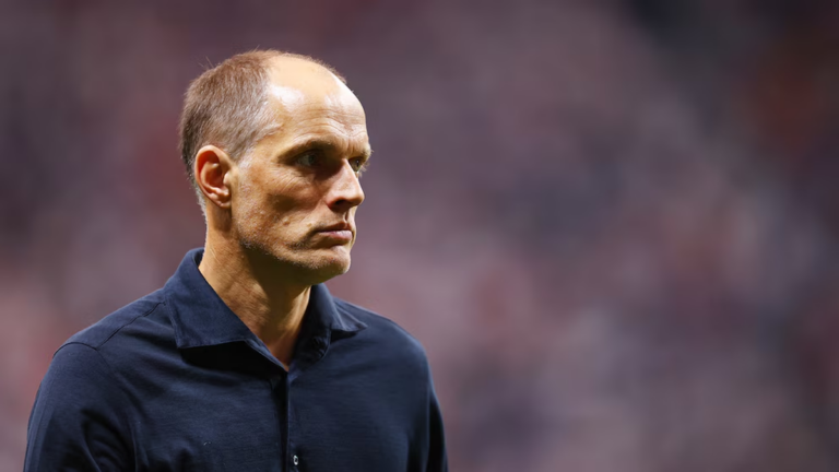 Thomas Tuchel, entrenador de la selección de Inglaterra, durante un partido
